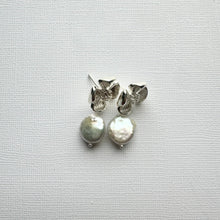 Load image into Gallery viewer, Felicity Drops ~ Silver Flowers + Pearls