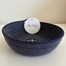 Load image into Gallery viewer, Coloured Rope - Nautical Navy Bowl