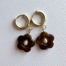 Load image into Gallery viewer, Lucy Drops ~ Flower Pearl Huggies
