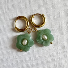 Load image into Gallery viewer, Lucy Drops ~ Flower Pearl Huggies