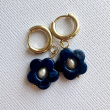 Load image into Gallery viewer, Lucy Drops ~ Flower Pearl Huggies