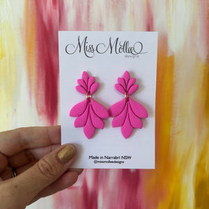 Pops of Spring ~ Art Deco Drops - Hot Pink