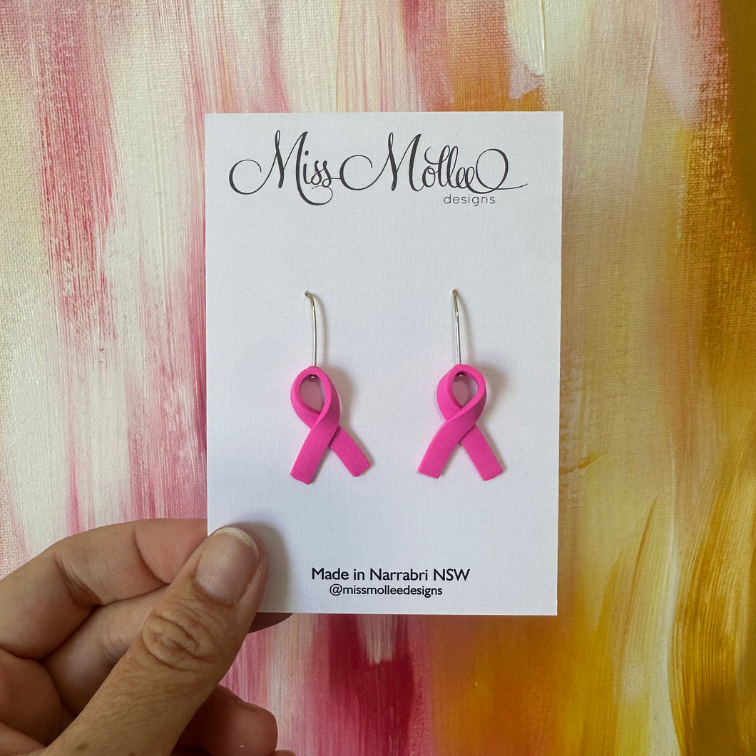 Breast Cancer Awareness Ribbon ~ Hooks