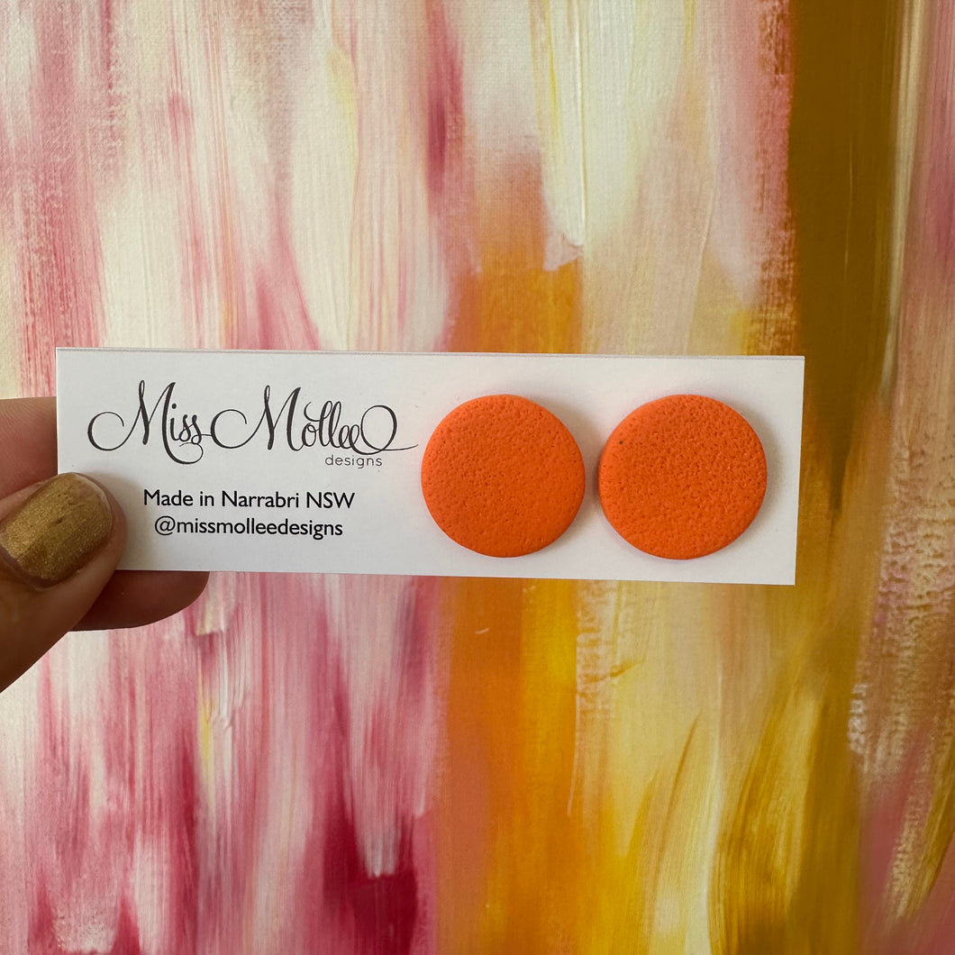 Pops of Spring Jumbo Studs - Orange