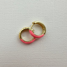 Load image into Gallery viewer, Enamel Huggies - Pink

