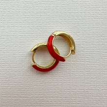 Load image into Gallery viewer, Enamel Huggies - Red
