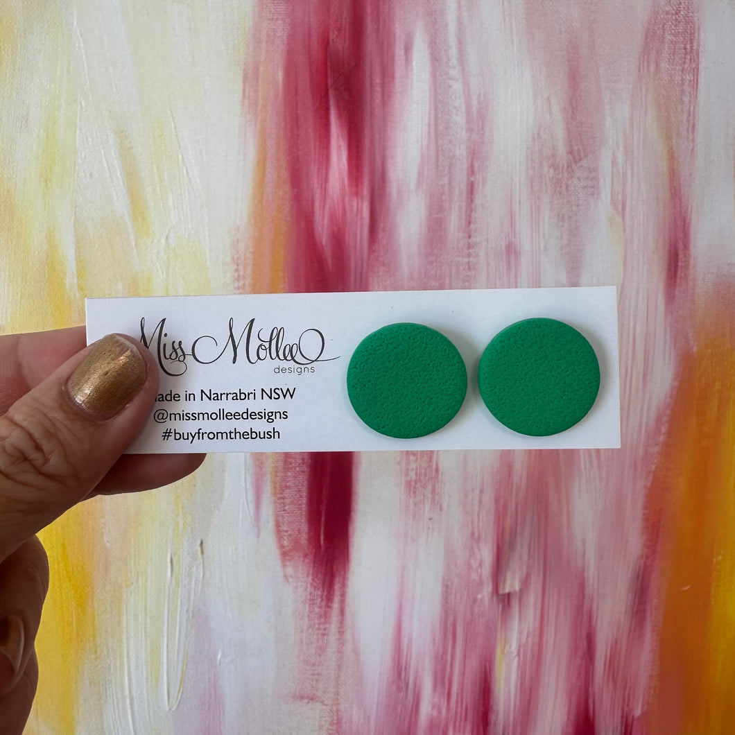 Pops of Spring Jumbo Studs - Emerald Green