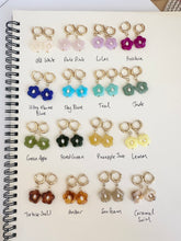 Load image into Gallery viewer, Lucy Drops ~ Flower Pearl Huggies
