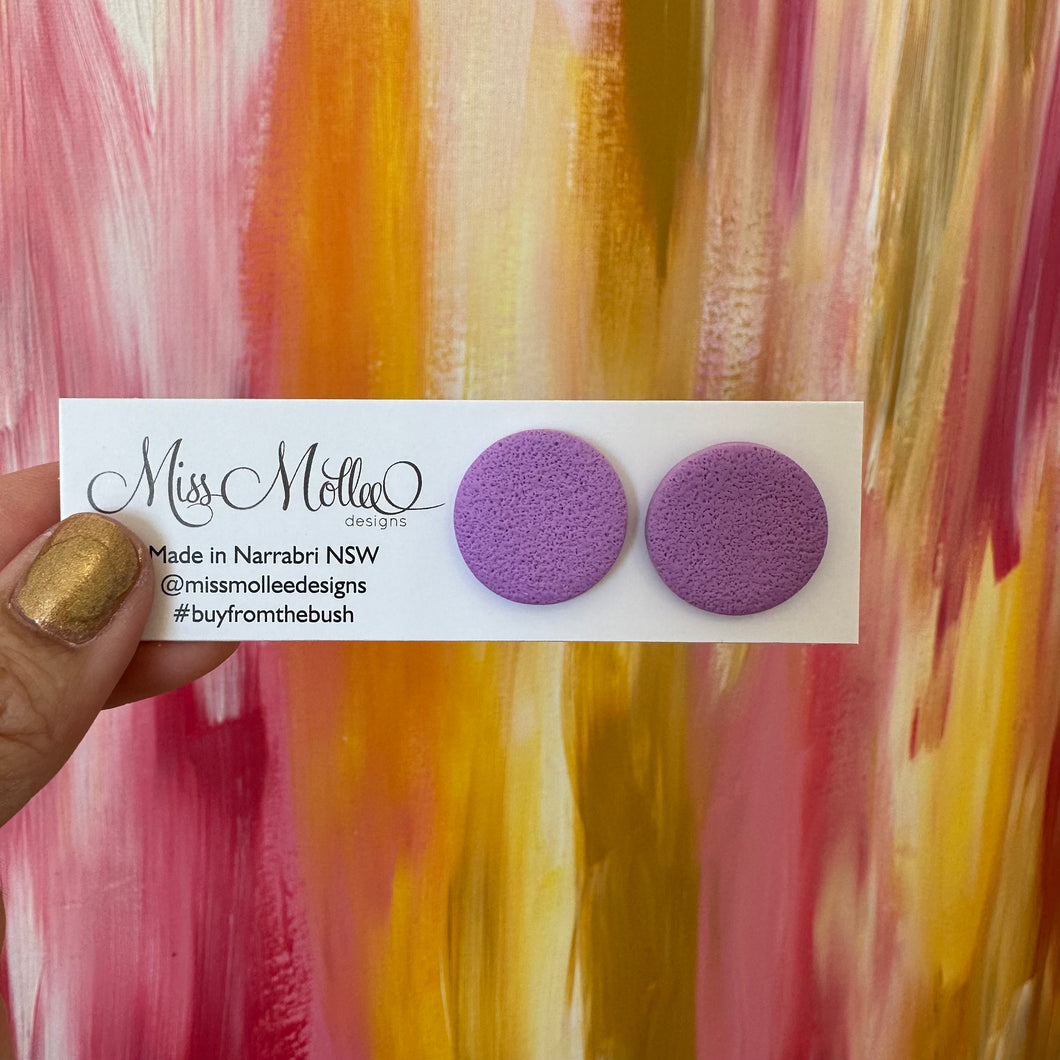 Pops of Spring Jumbo Studs - Lilac Purple