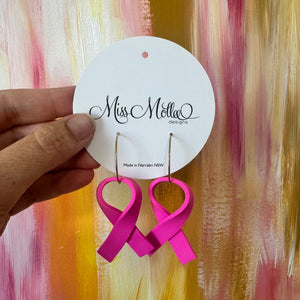 Breast Cancer Awareness Ribbon ~ Hoops