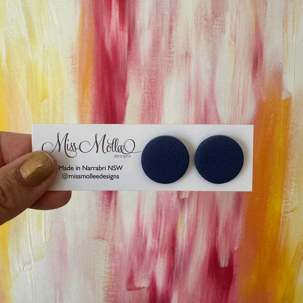 Pops of Spring Jumbo Studs - Navy