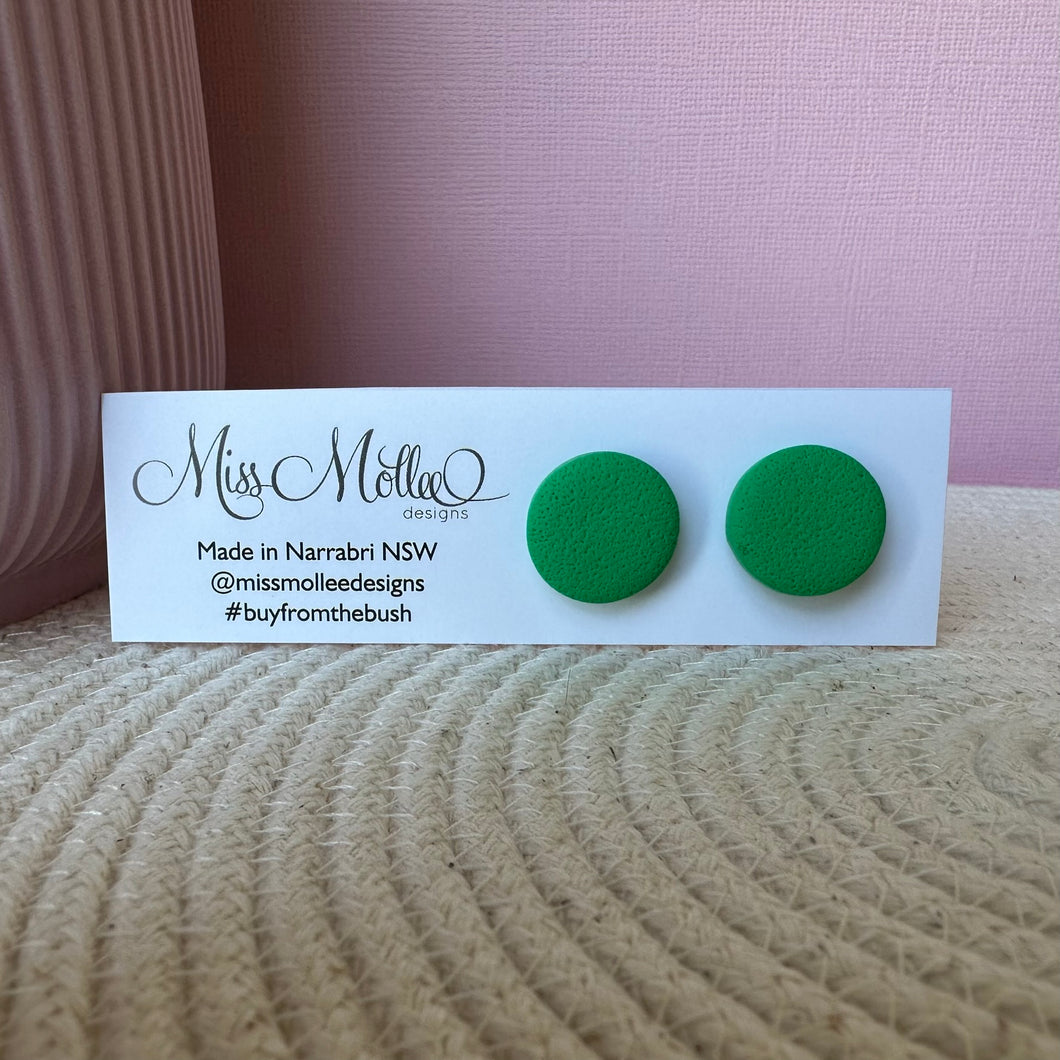 Pops of Spring Studs - Emerald Green