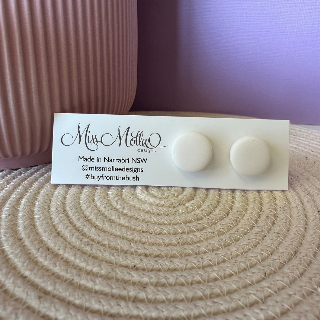 Pops of Spring Studs - Smooth White